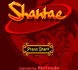 Shantae (USA) Title Screen